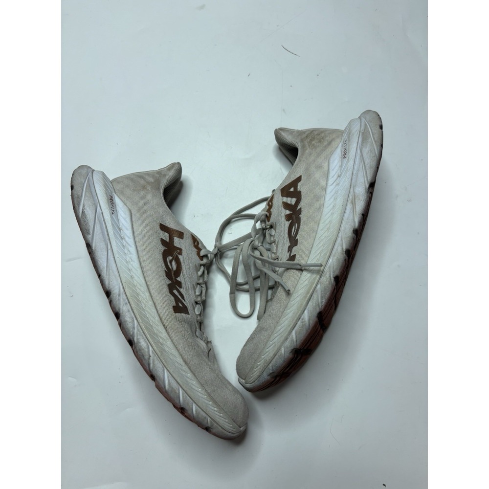 Hoka One One Mach 5 White Copper Women's 9.5B Athletic Running Shoes Sneakers